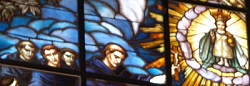 Primeros misioneros de Filipinas (vidriera de la Iglesia PP. Agustinos, Valladolid) Agustinos