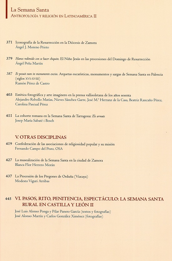 índice contenido
