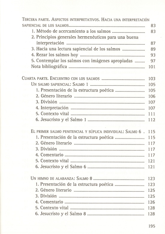 índice contenido