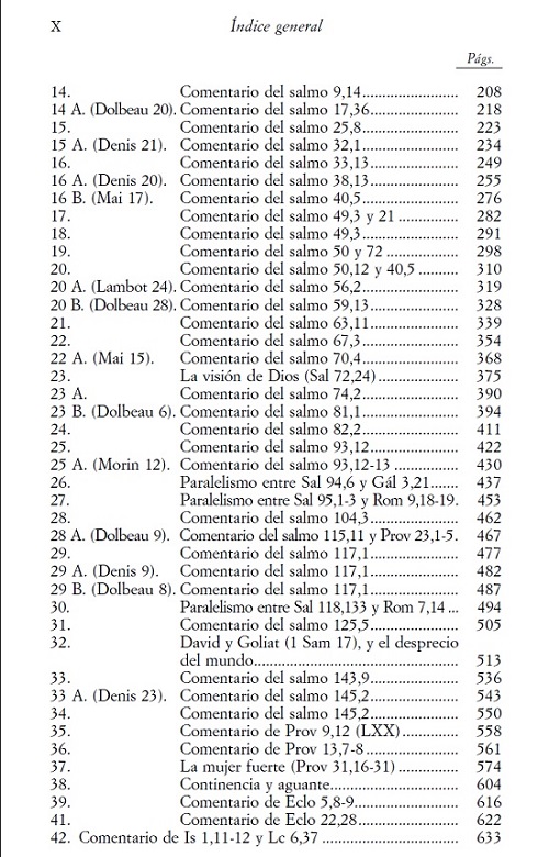 índice contenido