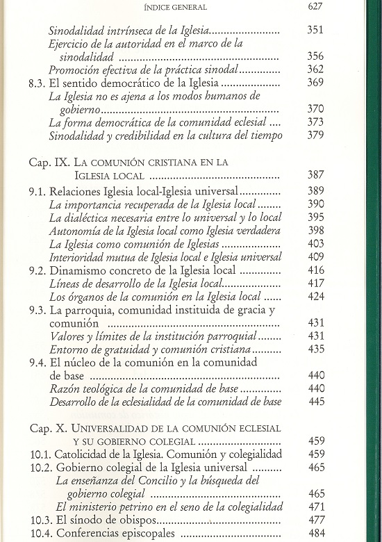 índice contenido