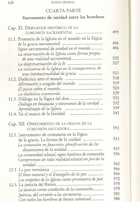 índice contenido