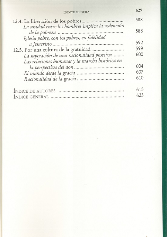 índice contenido