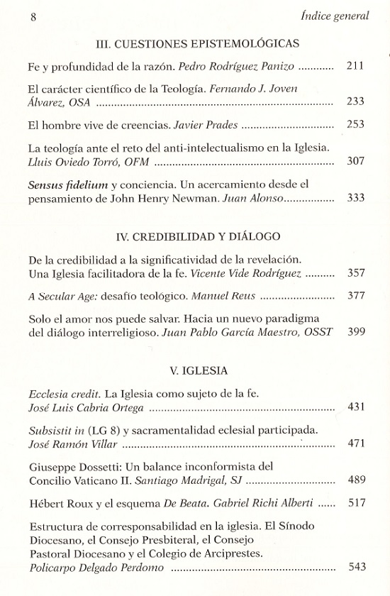 índice contenido
