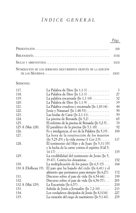 índice contenido