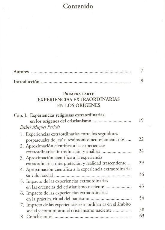 índice contenido