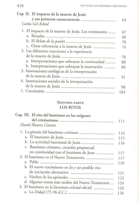 índice contenido