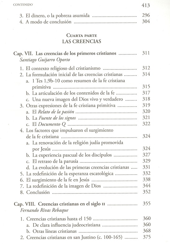 índice contenido