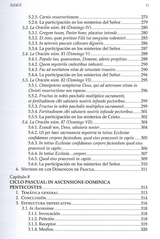 índice contenido