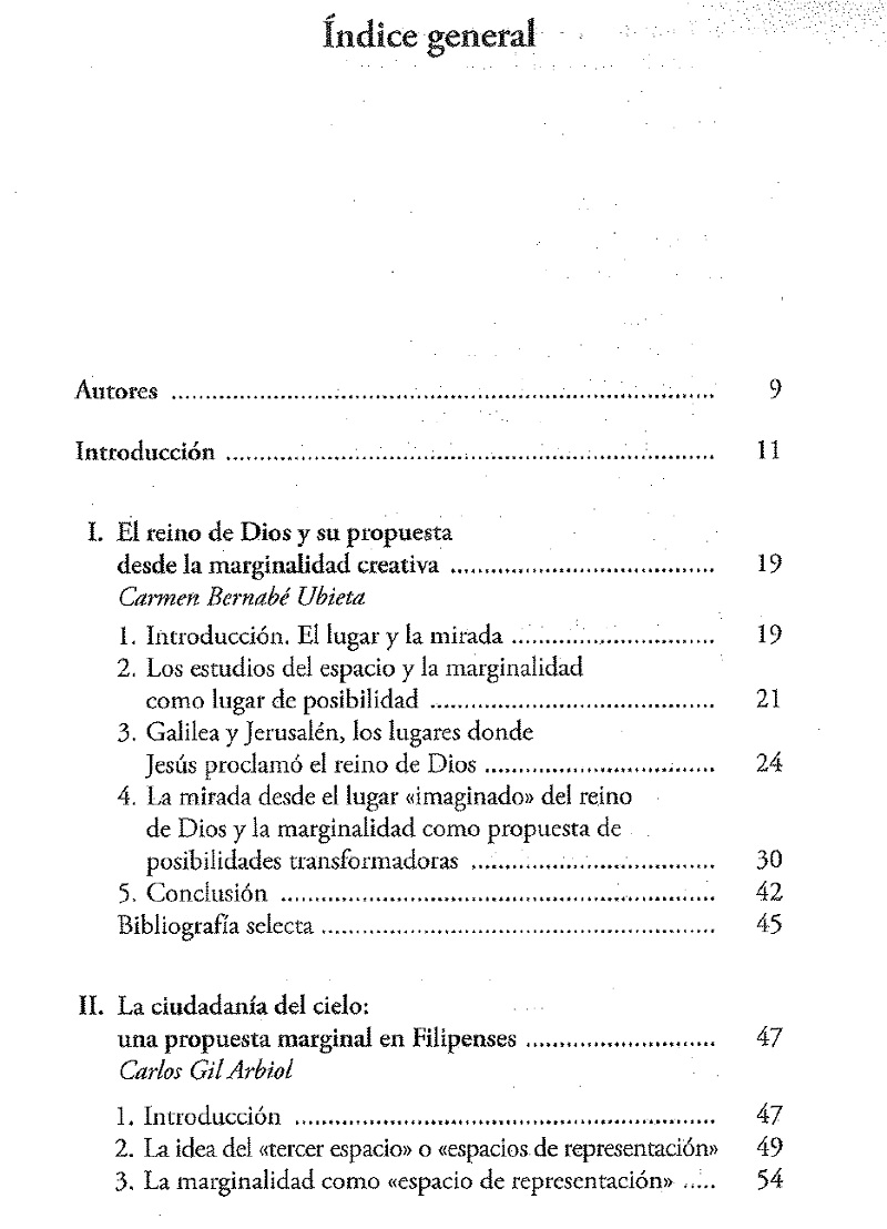 índice contenido