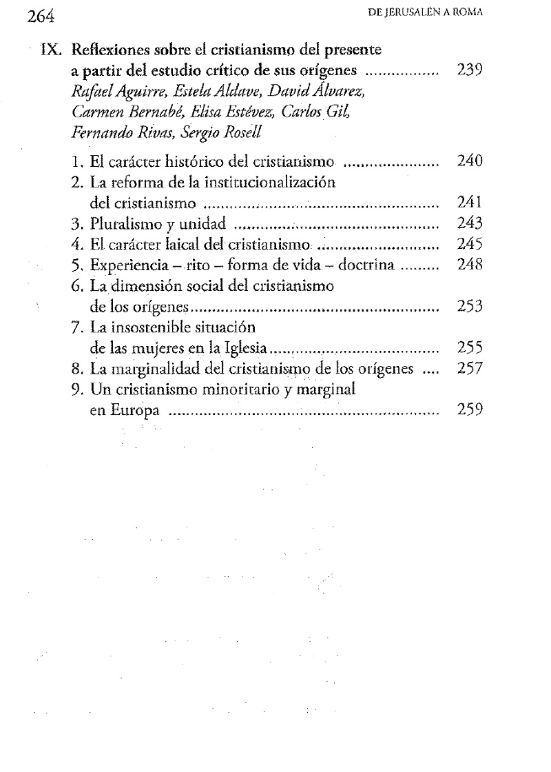 índice contenido