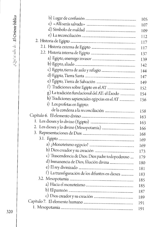 índice contenido