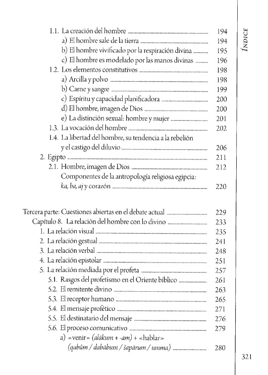 índice contenido