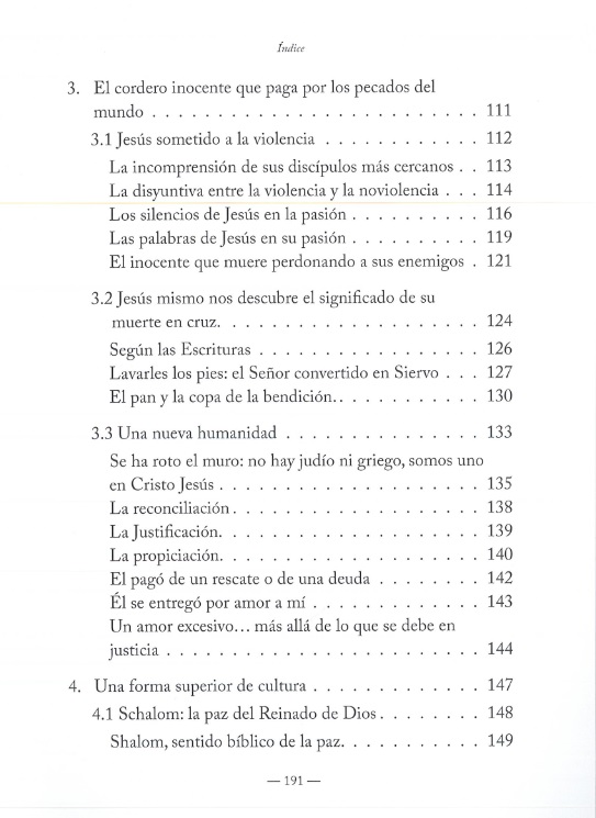 índice contenido