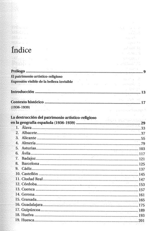 índice contenido